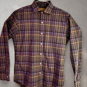 Polo Ralph Lauren Blue Plaid Long Sleeve Button Down Oxford Shirt Size Small